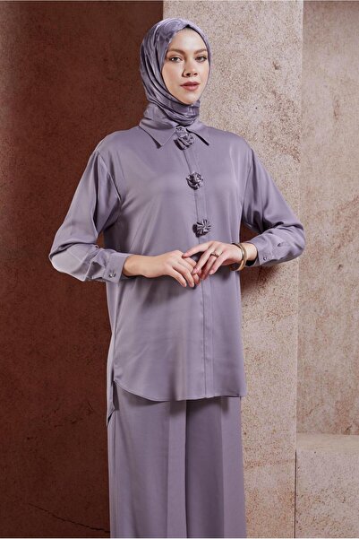 Alvina Satin Trousers Set - Model 44757