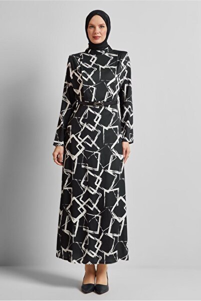 Alvina Belted Satin Dress 45447