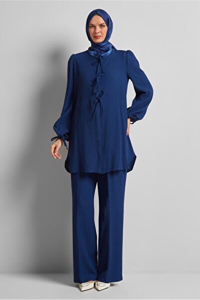 Alvina Lace-Up Detail Pants Suit 45620