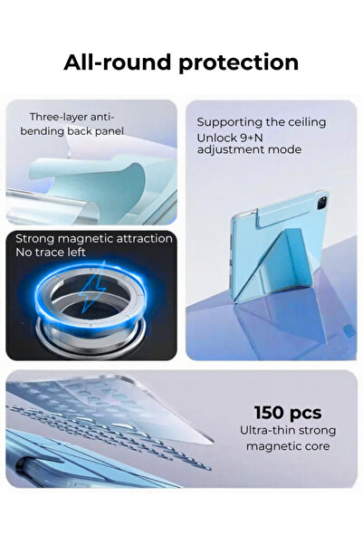 yaqeen Honor Pad X9/X8 Case 11.5-Inch 720 ° Convenient Magnetic Attachment Cover Shockproof Y Folding Stand