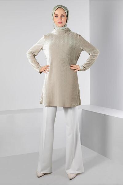 Alvina Crinkled Looking Velvet Tunic 43442