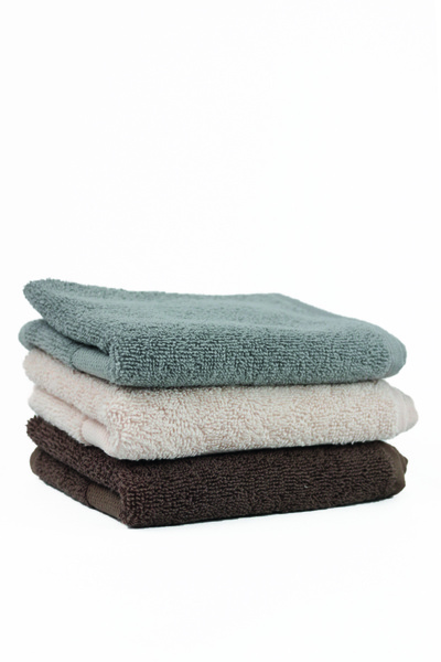 Taka Fabrics Хвиля 100% бавовна, рушник для гостей, 3 штуки, розмір: 30x50 см, комплект: кавовий, шампанський, сірий