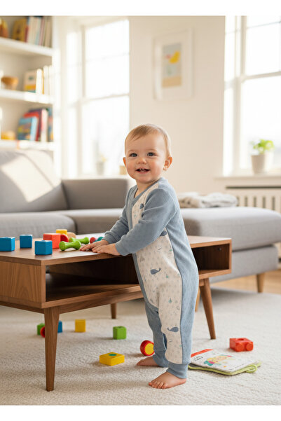 Kidaxi Jacquard Printed Men's Jumpsuit Without Booties