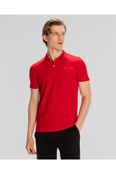 Kappa Authentic Ferior Erkek Kırmızı Regular Fit Polo Yaka Tişört