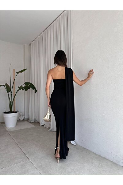 Mooi Butik Rochie Maxi HARMONY 8375 - Negru