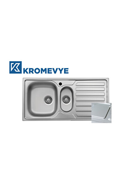Kromevye CLASSIC EC-336-D SAĞ 50X100 DESENLİ PASLANMAZ ÇELİK MUTFAK EVYESİ