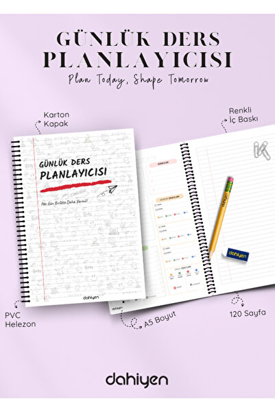 Dahiyen Planificator de cursuri (Caiet de examene și de studiu) |   Dimensiune A5 - Imprimare color