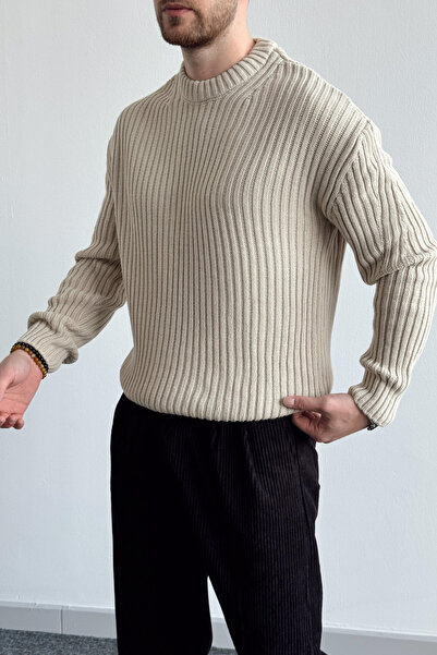 Tarz Cool Чоловічий трикотажний светр з капюшоном Regular Triko Kazak