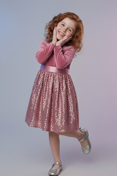 My Kids Wear Dívčí šaty s flitry a mašlí pro zvláštní příležitosti, věk 3-10 let