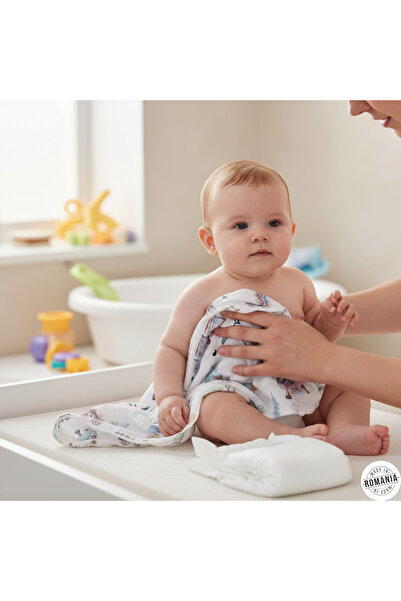 OEM Tesoro Bebe Premium Muslin Blanket Train Pattern 70x100 cm