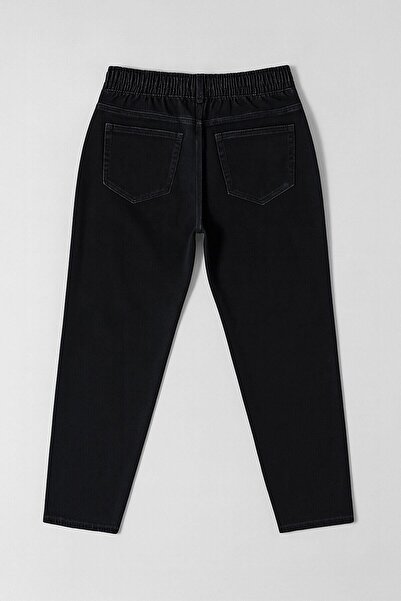 Bluewhite Women's High Waist Elastic Waist Anthracite Jean Trousers