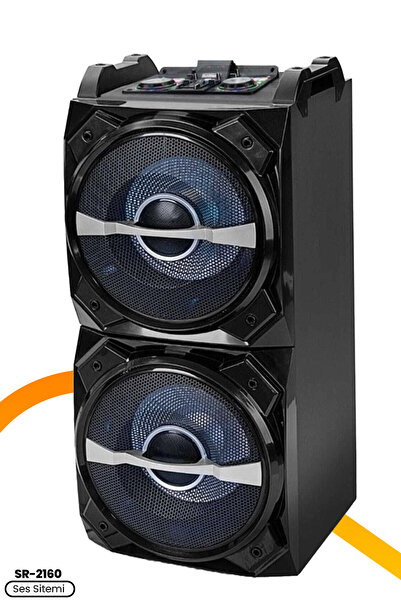 GOLDMASTER SR 2160 DJ Ses Sistemi BT Bluetooth USB SD Tekerlek Sistem Kolay Taşınabilir Işıklı