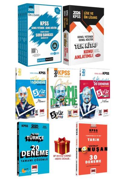 Pegem Akademi Yayıncılık 2026 KPSS GYGK Ortaöğretim-Ön Lisans Modüler Soru Ba...