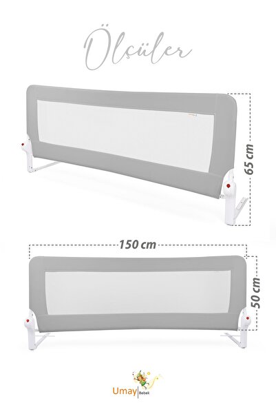 Umaybebek Umay 150X65 cm Bed Barrier, Bed Railing, Protector
