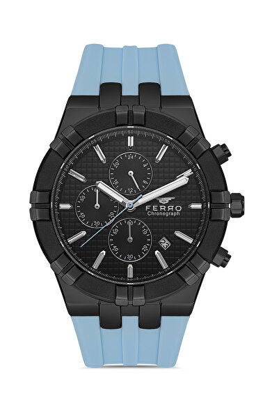 FERRO Fm43004a-5 Men's Silver Colored Wrist Watch, Blue Inside - New Season + Bracelet Gift
