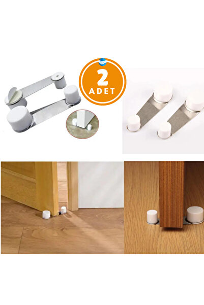 Miningaa 2 Pieces Non-Marking Adhesive Easy Installation Stainless Steel Door Holder and Door Stopper – with 3m Tape