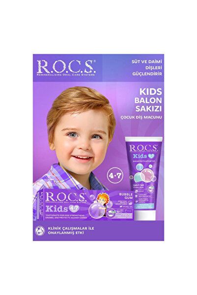 R.O.C.S. Rocs Kids 4-7 Yaş Diş Macunu Balon Sakızı 45 gr