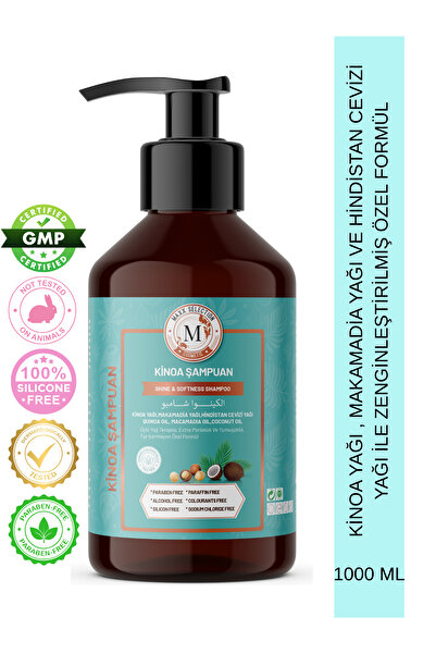 MAXXSELECTION Kuru ve Mat Saçlar Için Yoğun Nem Onarıcı Kinoa 1000 Ml Şampuan Extra Parlak ve Yumuşak Saçlar