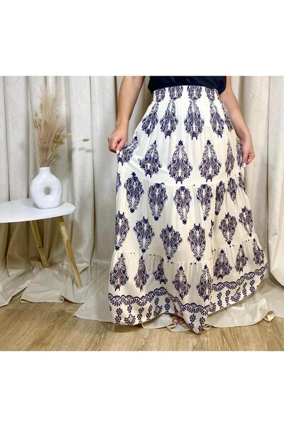 Intisimo Μακριά, αέρινη φούστα, ιβουάρ/μπλε