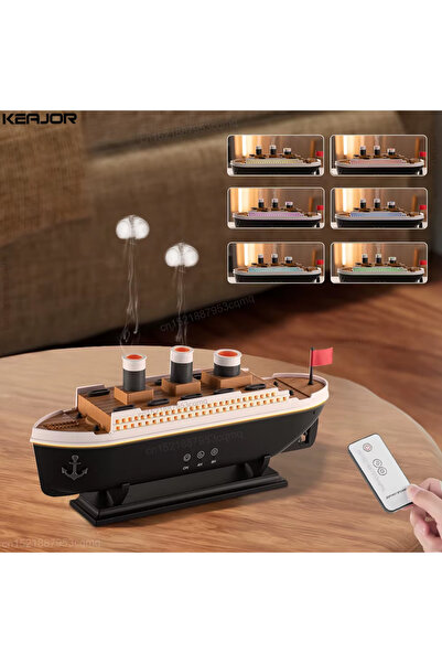 blueseed BS-H4 Nostaljik Gemi Tasarımlı Işıklı Buharlı Ultrasonik Hava Nemlen...