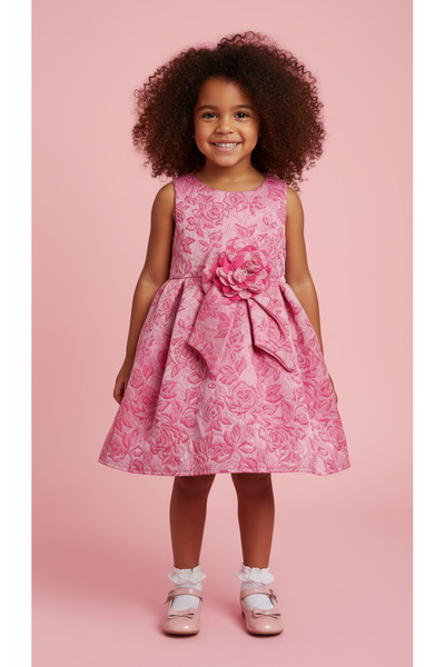 Jolanda Jakarlı Kız Çocuk Kabarık Elbise