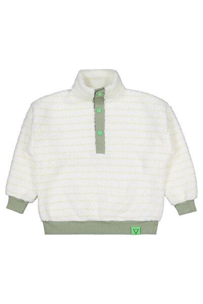 Civil Boys Φούτερ με ριγέ γιακά για 6-9 ετών - Πράσινο 9-10 ετών