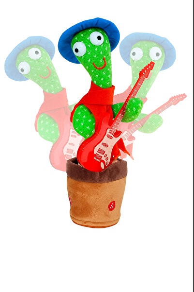 ORYX Dancing Cactus Toy with Music - Dances, Sings and Repeats Voice ( Hat - Guitar)