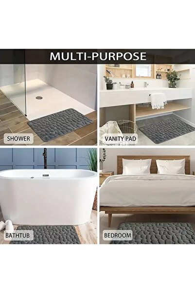 Choice 40cmx60cm Pink Coral Fleece Foot Mat Memory Foam Bathroom Absorbent Floor Door Mat Household