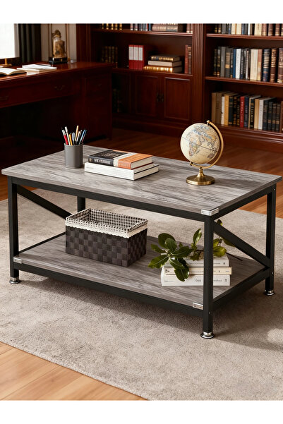 Enjoylifeme Coffee Table for Living Room Center Table with Storage Shelf Double-layer side table 100 X 55cm