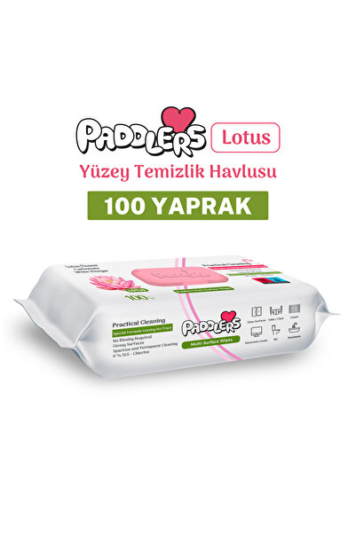 Paddlers Easy Clean Lotus Çiçeği Yüzey Temizlik Havlusu 100 Yaprak