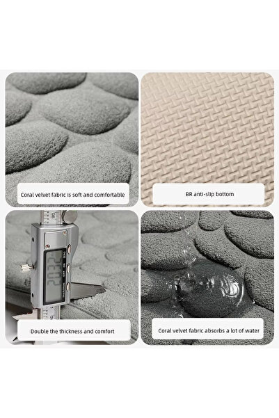 Choice 40cmx60cm Pink Coral Fleece Foot Mat Memory Foam Bathroom Absorbent Floor Door Mat Household