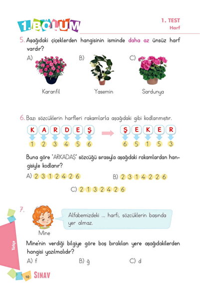 Sınav Yayınları Sınav Kalitesinde 1. Sınıf Tüm Dersler Soru Bankası