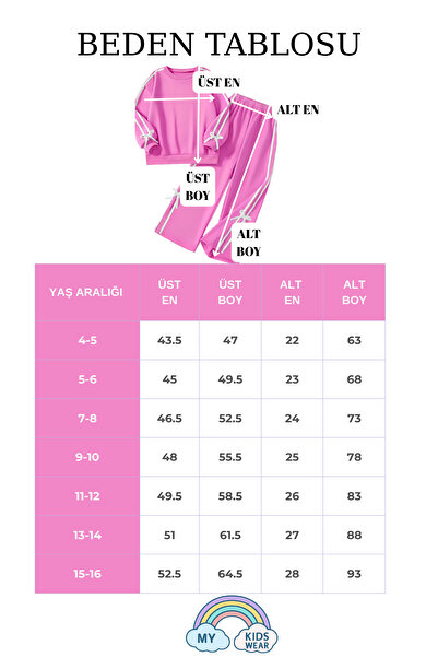 My Kids Wear Lányok dupla csíkos szalagos tréningruha szett 4-16 éves korig 12143