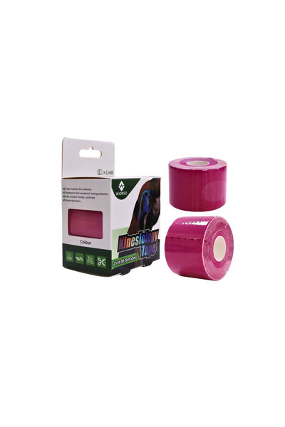 Wiomed شريط الحركة، 2 بوصة × 16.5 قدم، وردي