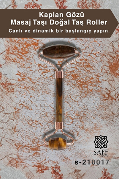 Saff Doğal Taş أسطوانة حجرية طبيعية لتدليك عين النمر معتمدة210017