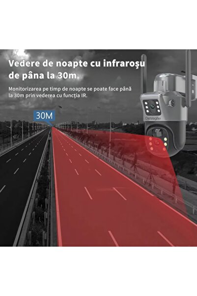 DeVeghe GS20 Dual WiFi Solar Security Camera 6MP + 64GB Card (Gray)