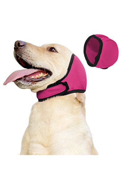 Choice S RoseRed Adjustable Dog Ear Covers Noise Reduction Dog Earmuffs Anti-noise Pet Ear Muffs for Small