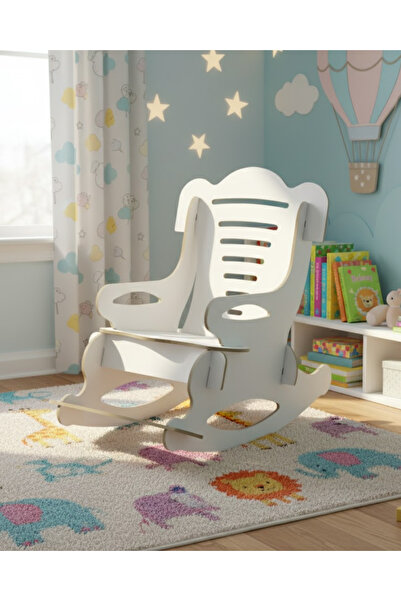 Reyo Beyaz Sallanan Puzzle Çocuk Sandalyesi