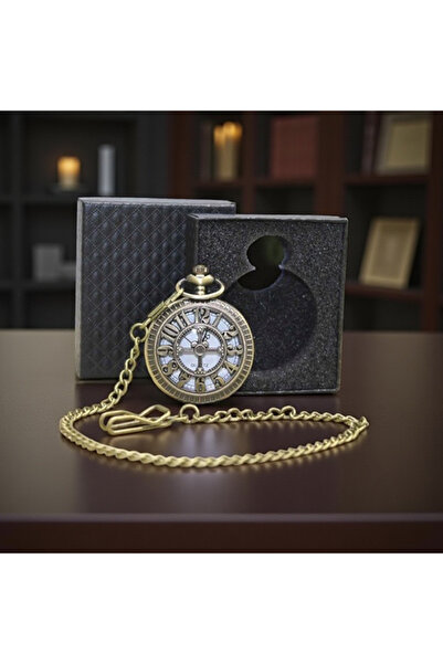 hediyesahibi Kişiye Özel Retro Vintage Renkli Köstekli Cep Saati