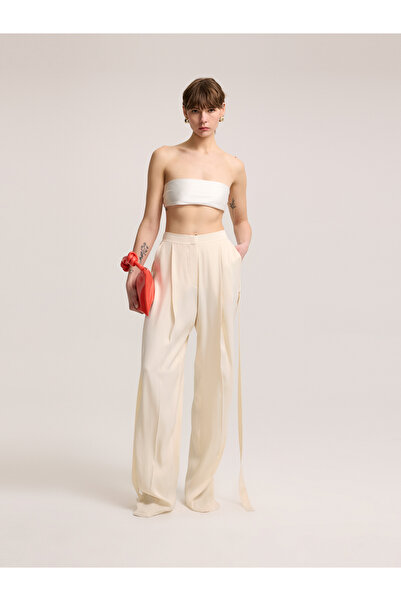 BAQA Wide Leg Light Beige Trousers