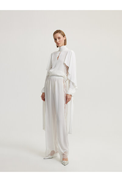 BAQA Trousers with Lace Detail at the Leg