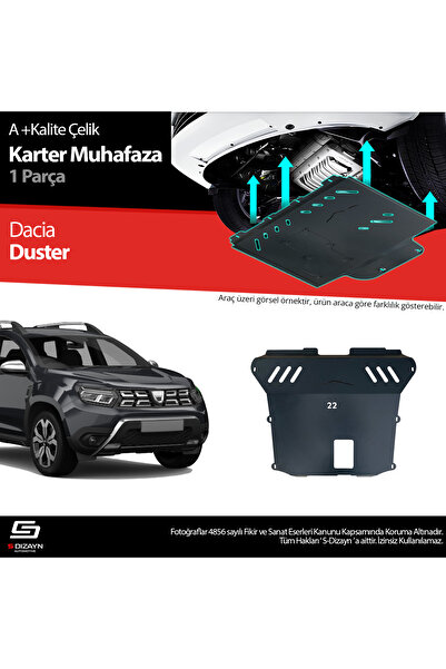 S Dizayn S-Dizayn Dacia Duster Çelik Karter Muhafaza Koruma 2018-2023 A+ Kalite DC-DU2-CKM