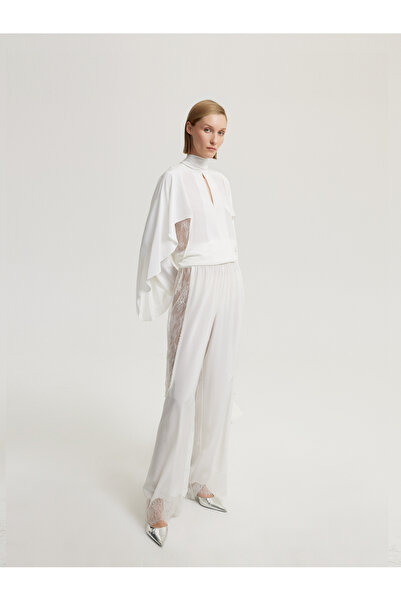 BAQA Trousers with Lace Detail at the Leg