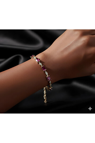 İNN JEWELLERY سوار Xuping مضاد للتشويه ومضاد للحساسية باللون الوردي (ضمان الم...