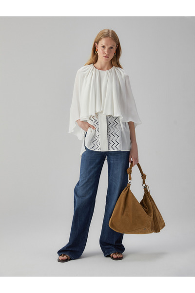 BAQA Large Suede Bag