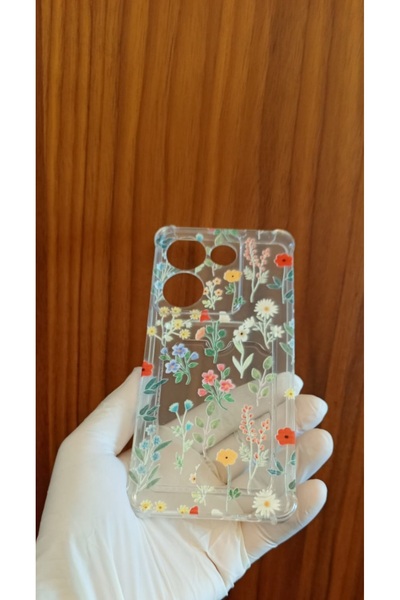 Newon Tecno Camon 20 Ivy Flower Printed Card Holder Silicone Phone Case Cover (Ck6N Compatible)