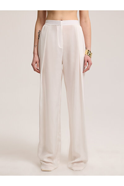 BAQA Wide Leg Cupro Trousers