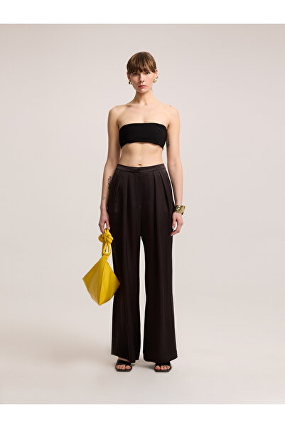 BAQA Brown Wide Leg Trousers