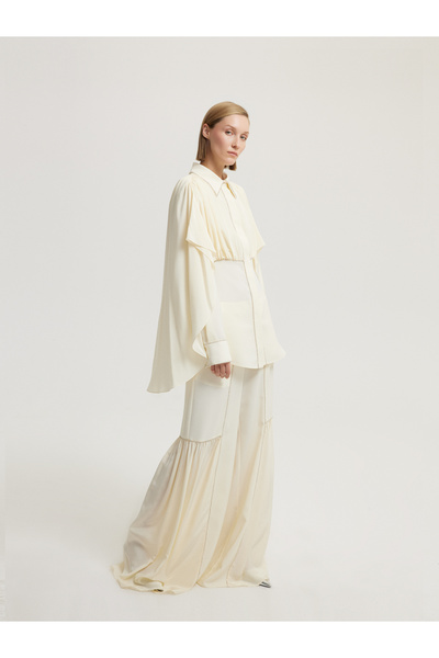 BAQA Drawstring and Stone Detailed Blouse