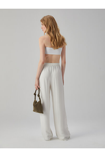 BAQA Embroidered White Trousers